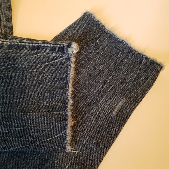 Kenneth Cole distressed raw hem medium wash skinny jeans size 4 - Picture 4 of 8